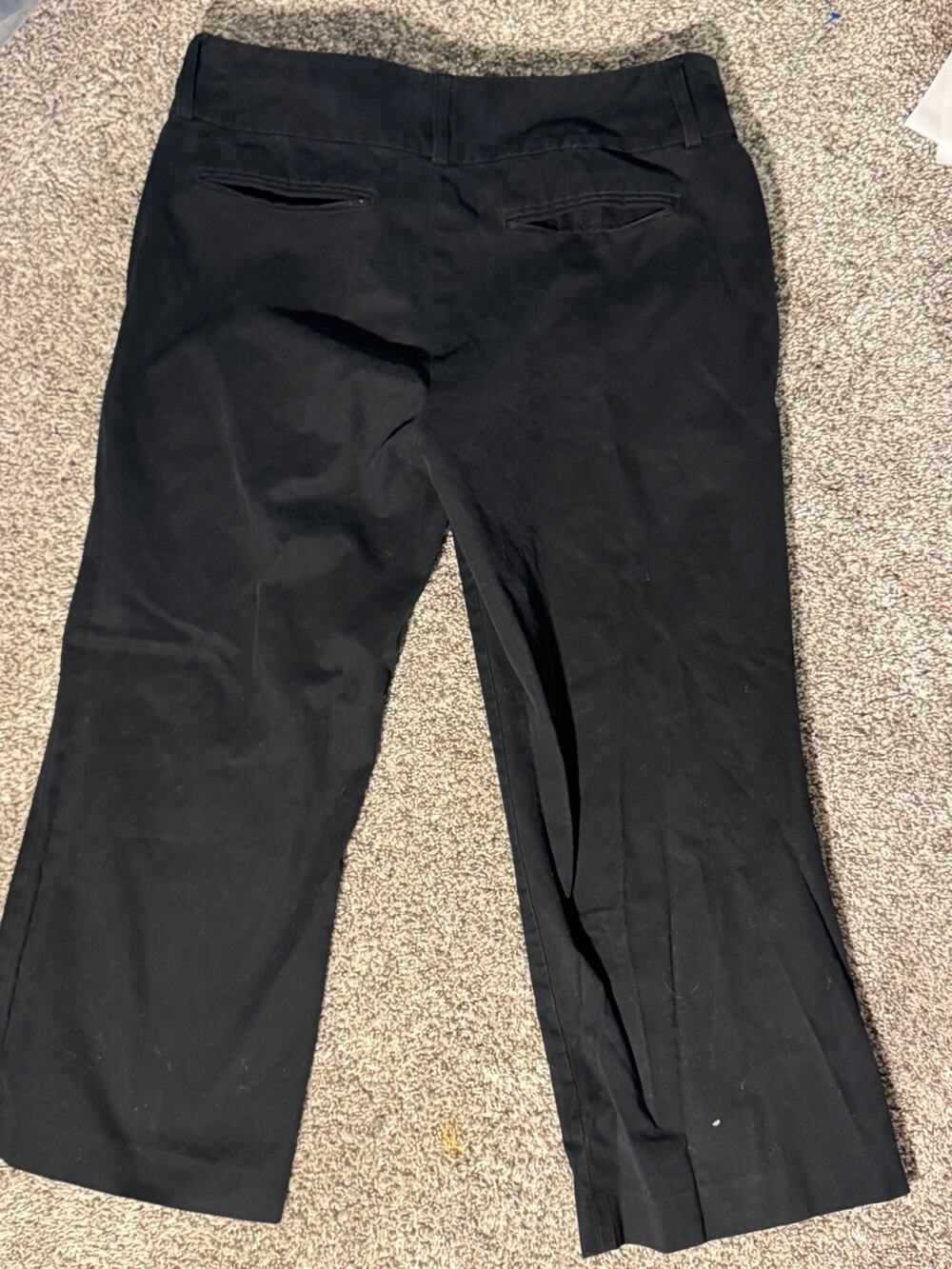Banana Republic Martin Fit Black Crop Wide Leg Flare Dress Pants Size 12